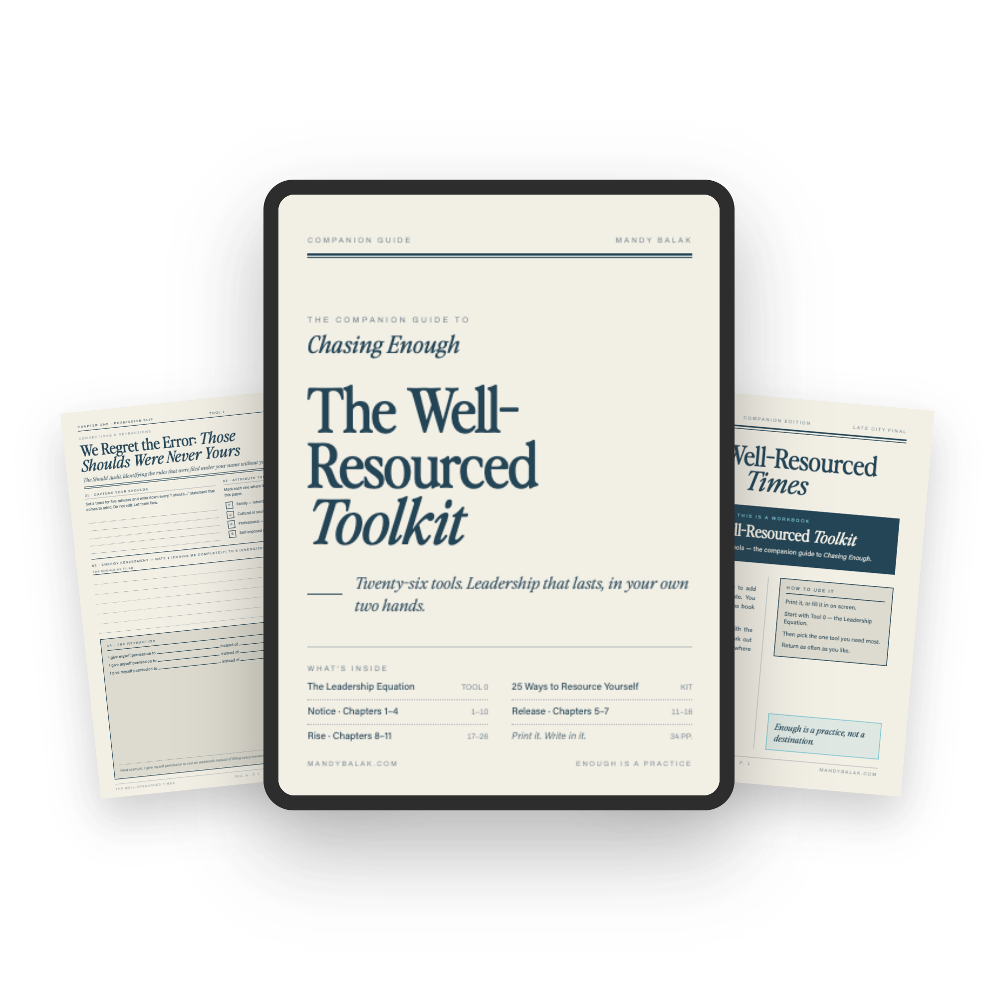 The Chasing Enough Toolkit — companion workbook